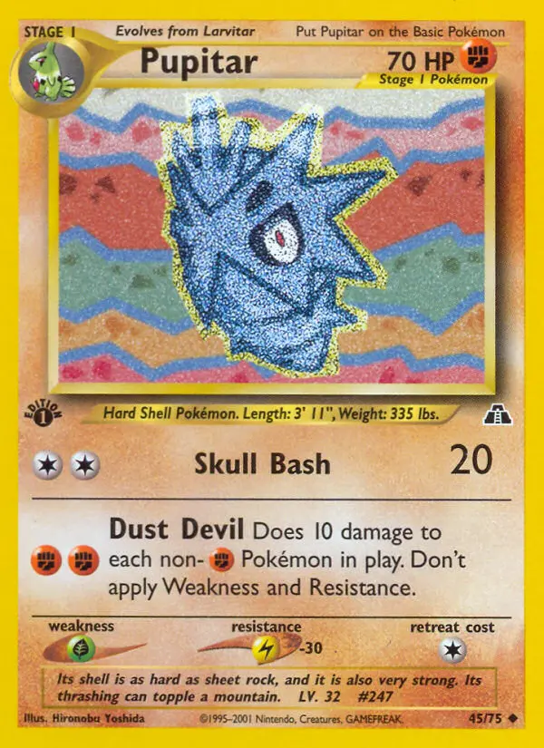 Pupitar, Pokémon card