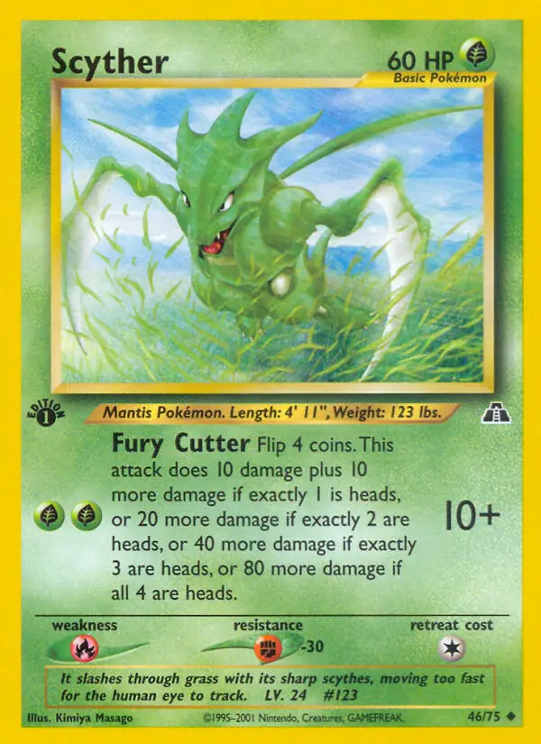 Scyther, Pokémon card