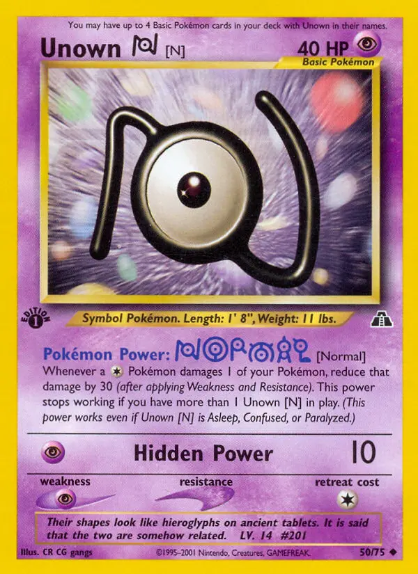 Unown [N], Pokémon card