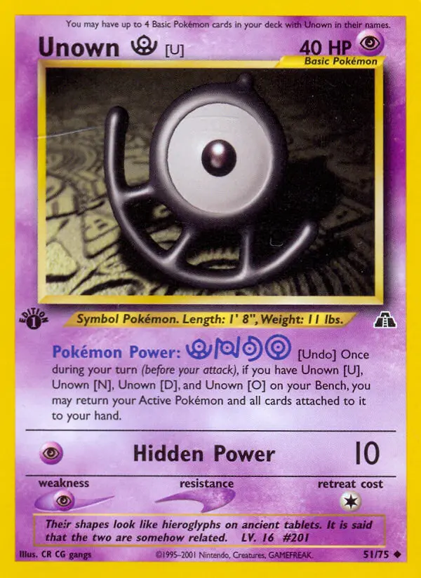 Unown [U], Pokémon card