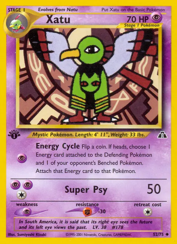 Xatu, Pokémon card