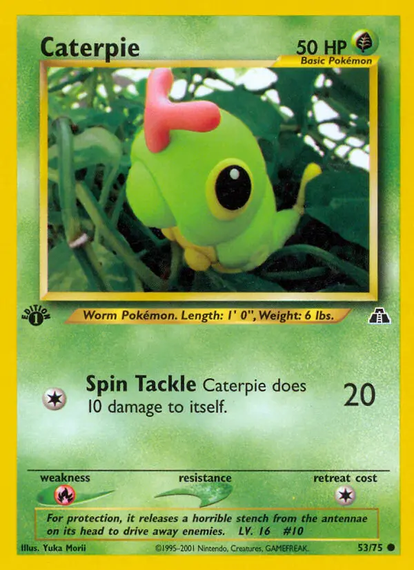 Caterpie, Pokémon card