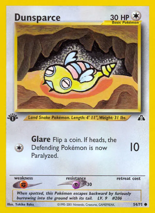 Dunsparce, Pokémon card