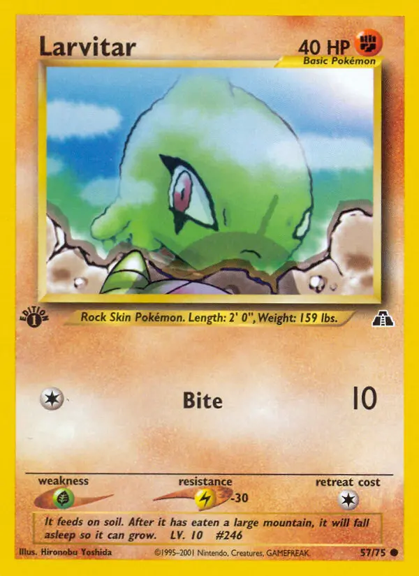 Larvitar, Pokémon card
