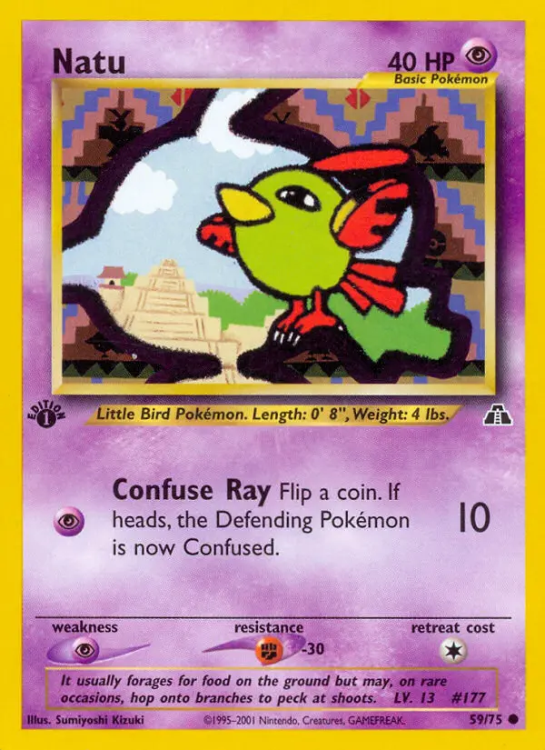 Natu, Pokémon card
