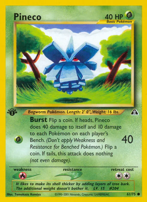 Pineco, Pokémon card