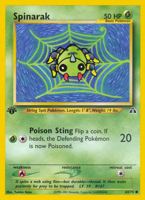 Spinarak, Pokémon card