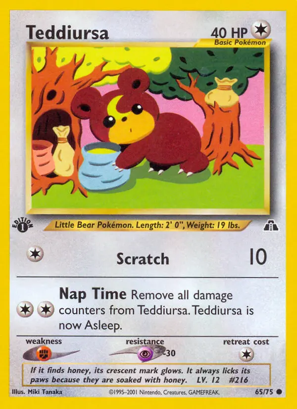 Teddiursa, Pokémon card