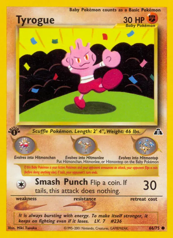 Tyrogue, Pokémon card