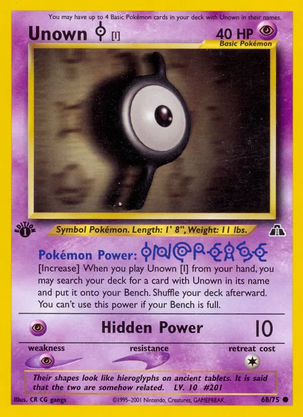 Unown [I], Pokémon card