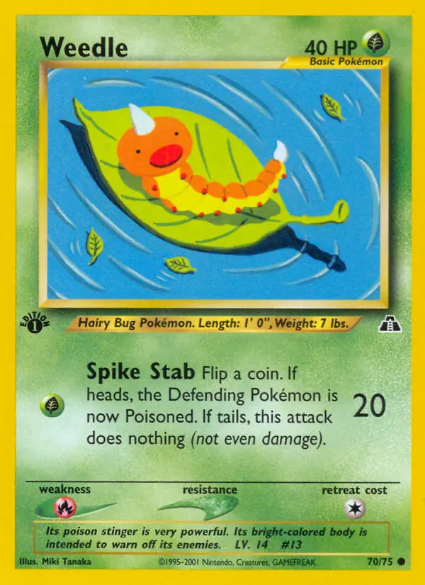 Weedle, Pokémon card