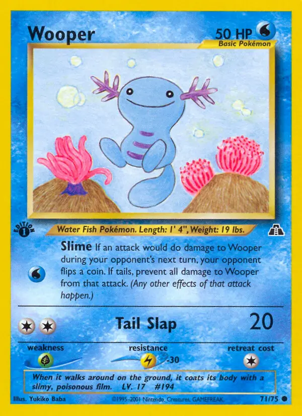 Wooper, Pokémon card