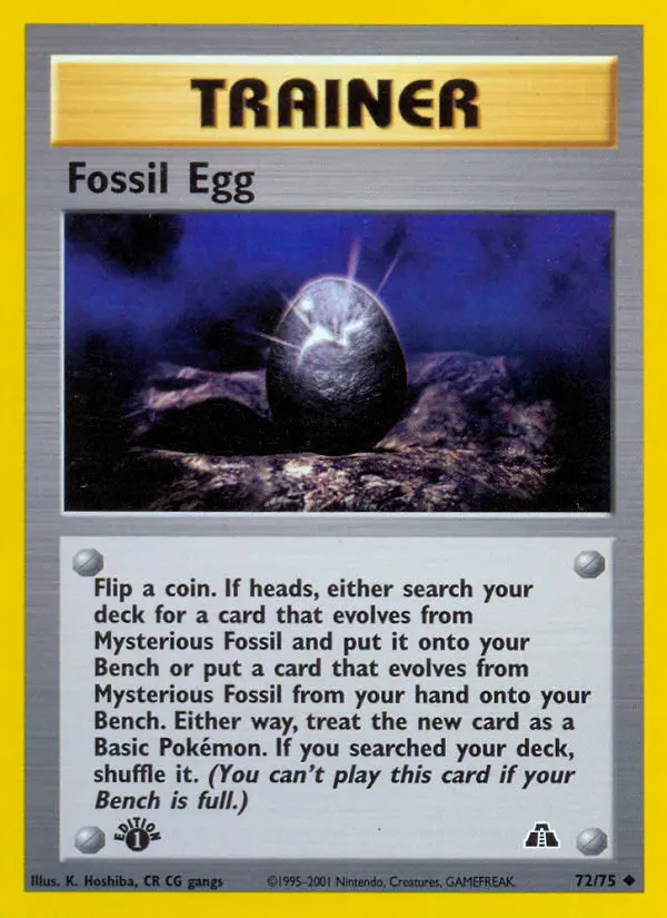 Fossil Egg, Pokémon card