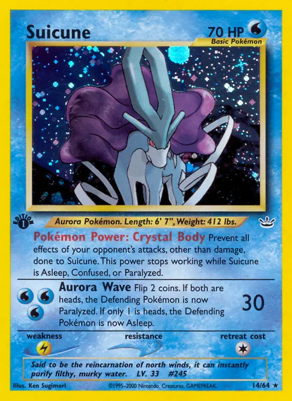 Suicune, Pokémon card