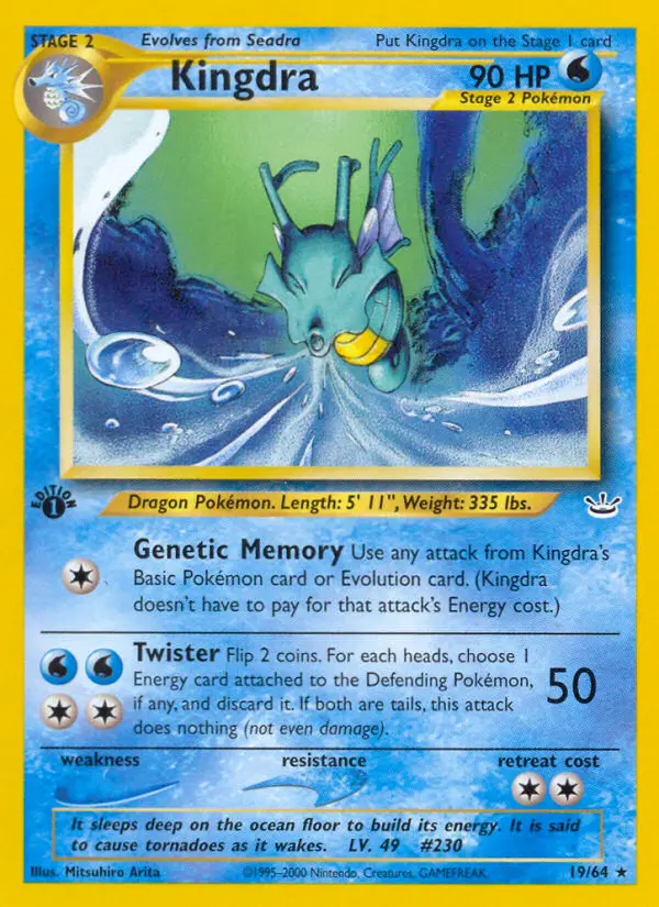 Kingdra, Pokémon card