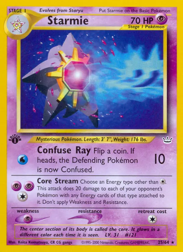 Starmie, Pokémon card