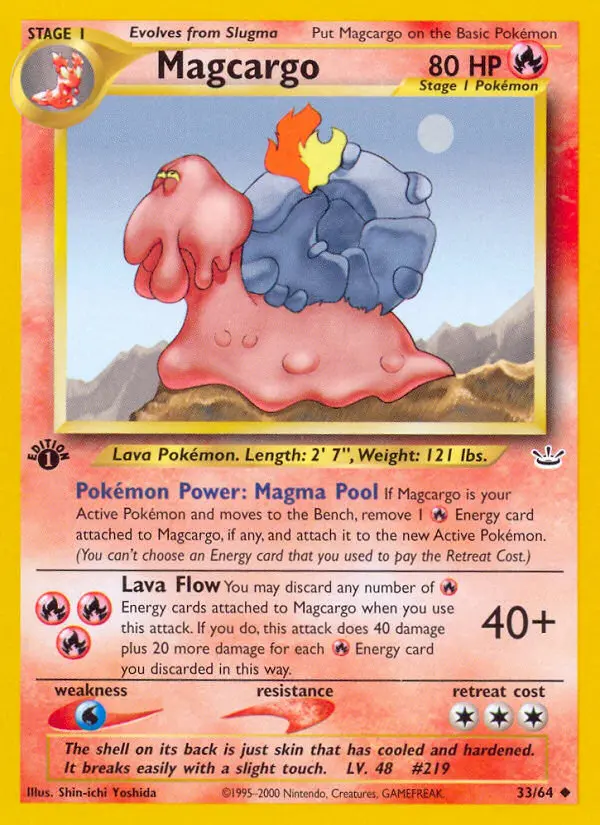 Magcargo, Pokémon card