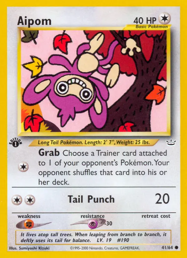 Aipom, Pokémon card