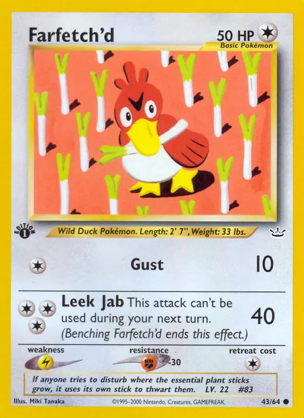 Farfetch'd, Pokémon card