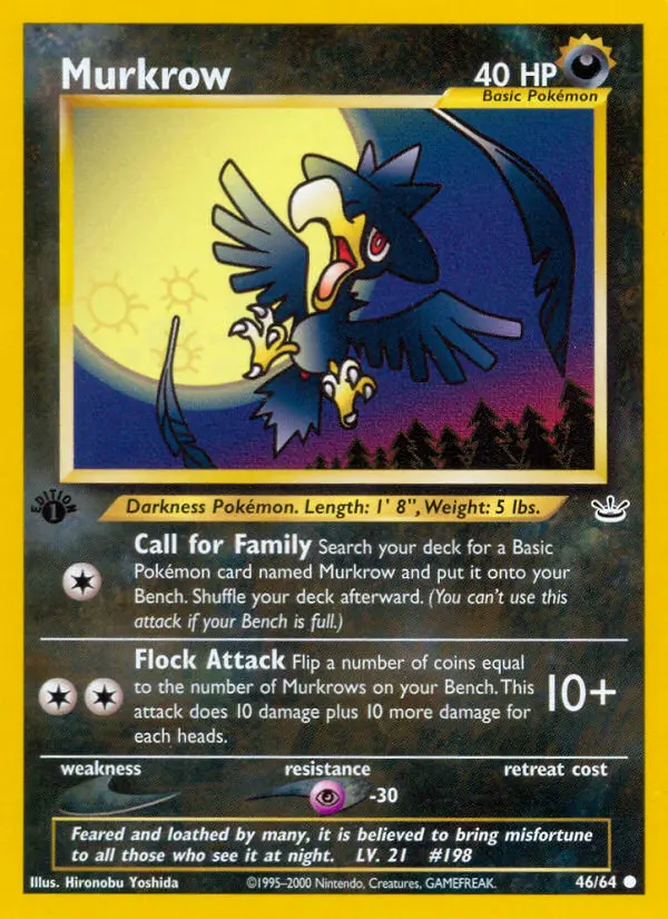Murkrow, Pokémon card