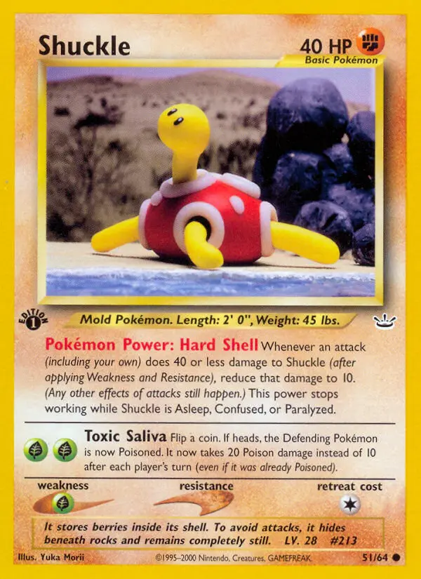 Shuckle, Pokémon card