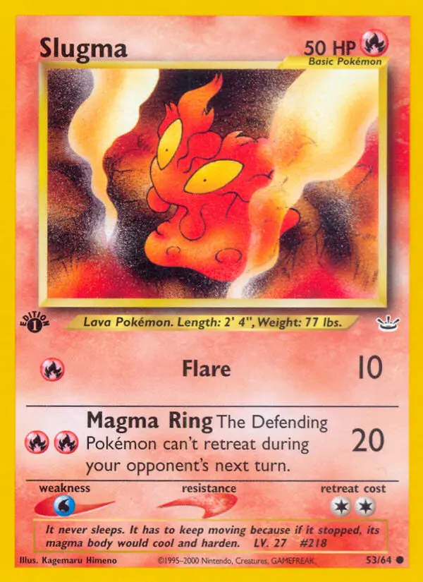 Slugma, Pokémon card
