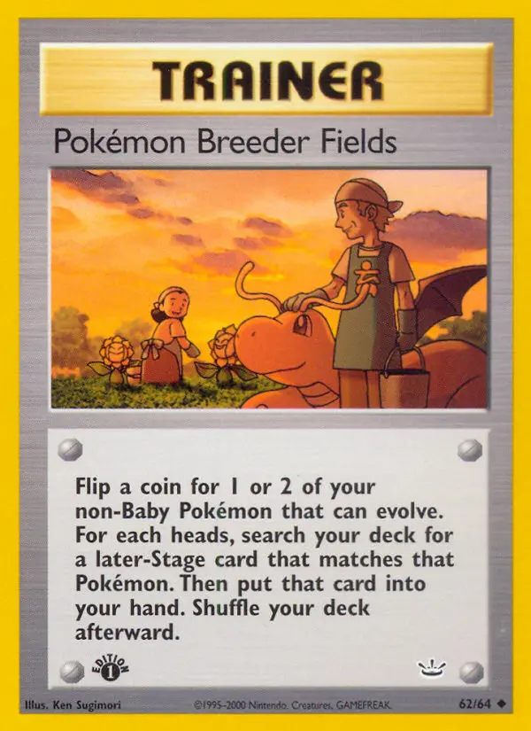 Pokémon Breeder Fields, Pokémon card