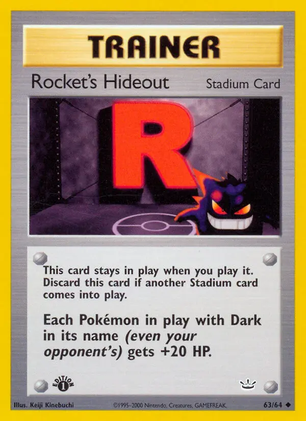 Rocket's Hideout, Pokémon card