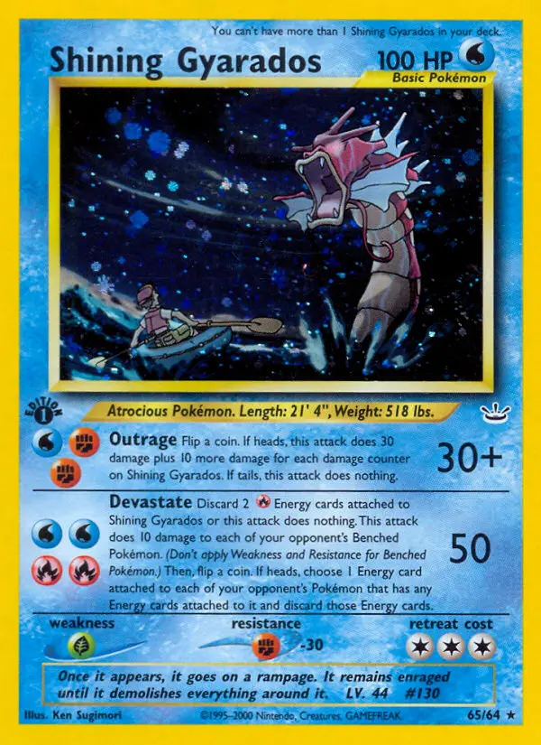 Shining Gyarados, Pokémon card