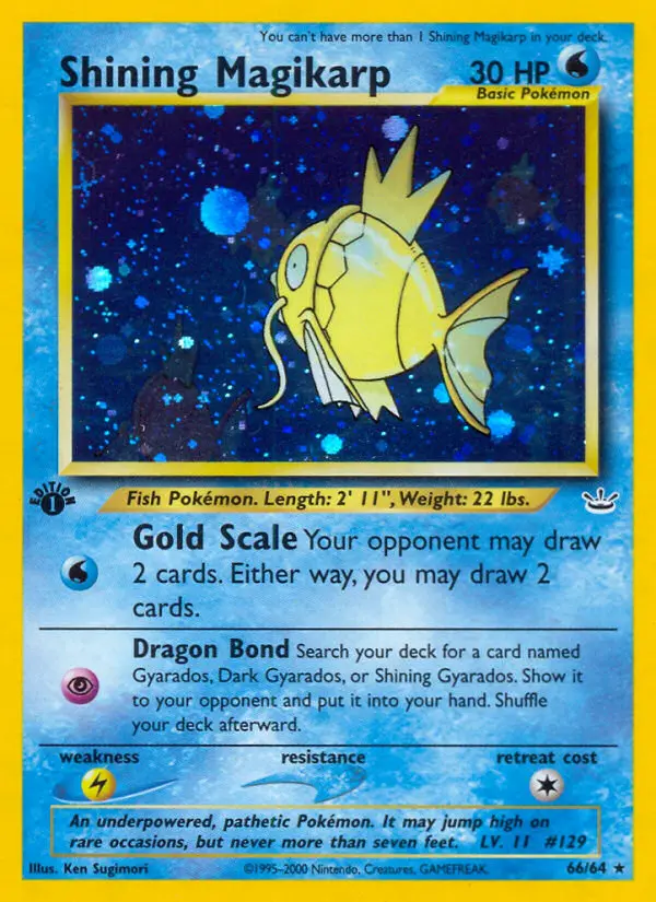 Shining Magikarp, Pokémon card