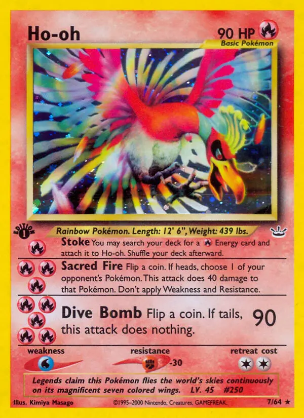 Ho-oh, Pokémon card