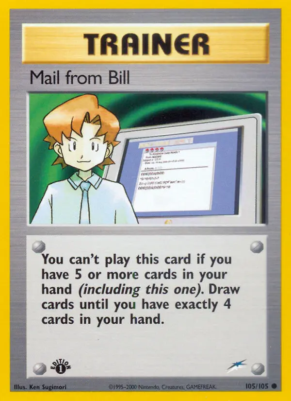 Mail from Bill, Pokémon card