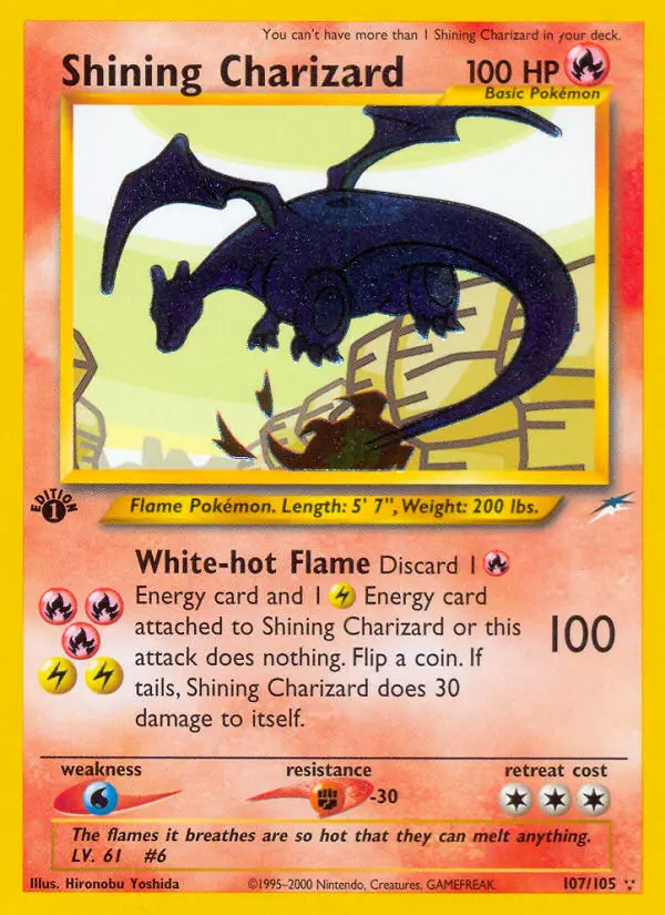 Shining Charizard, Pokémon card