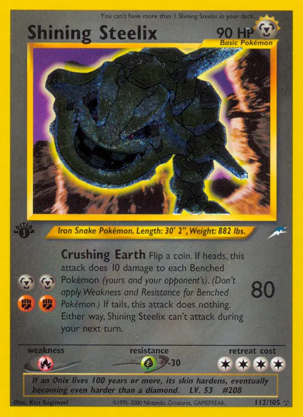 Shining Steelix, Pokémon card