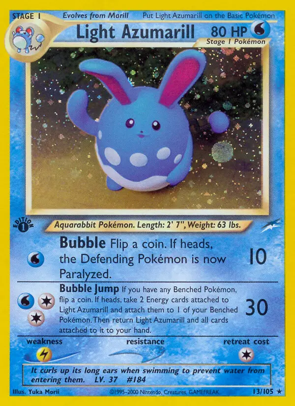 Light Azumarill, Pokémon card