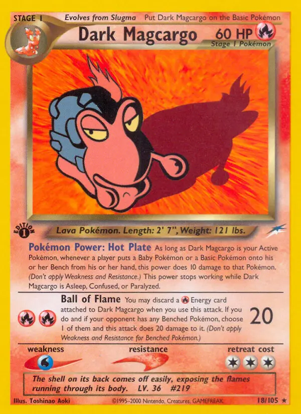 Dark Magcargo, Pokémon card