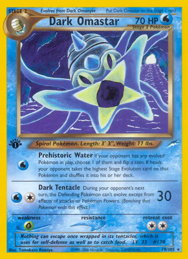Dark Omastar, Pokémon card