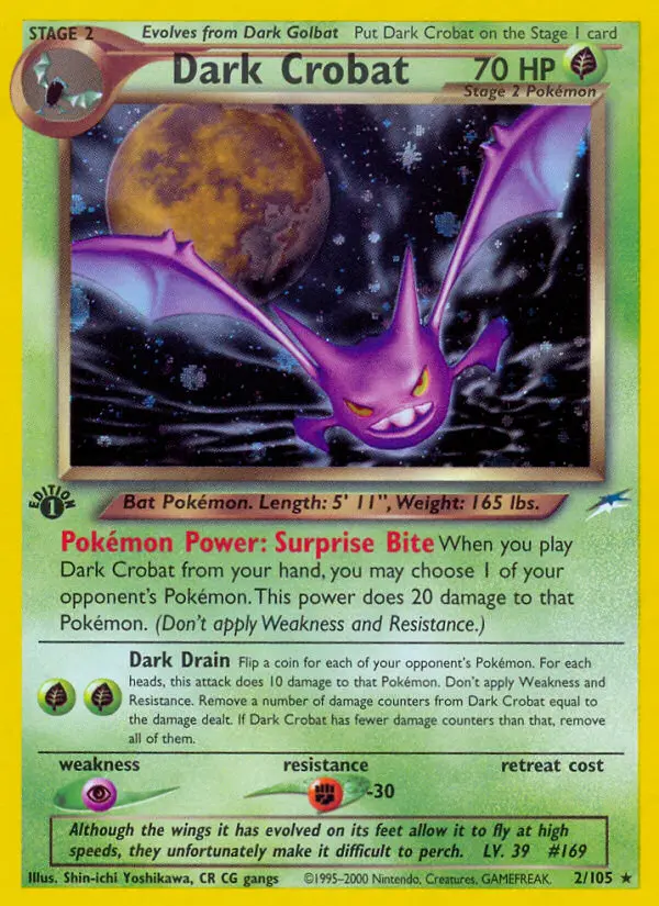 Dark Crobat, Pokémon card