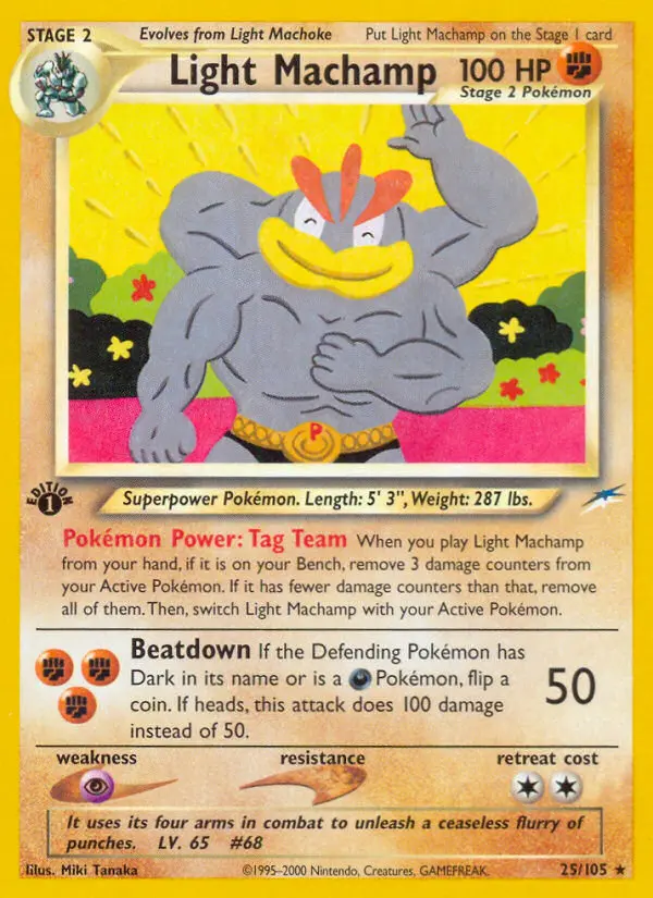 Light Machamp, Pokémon card