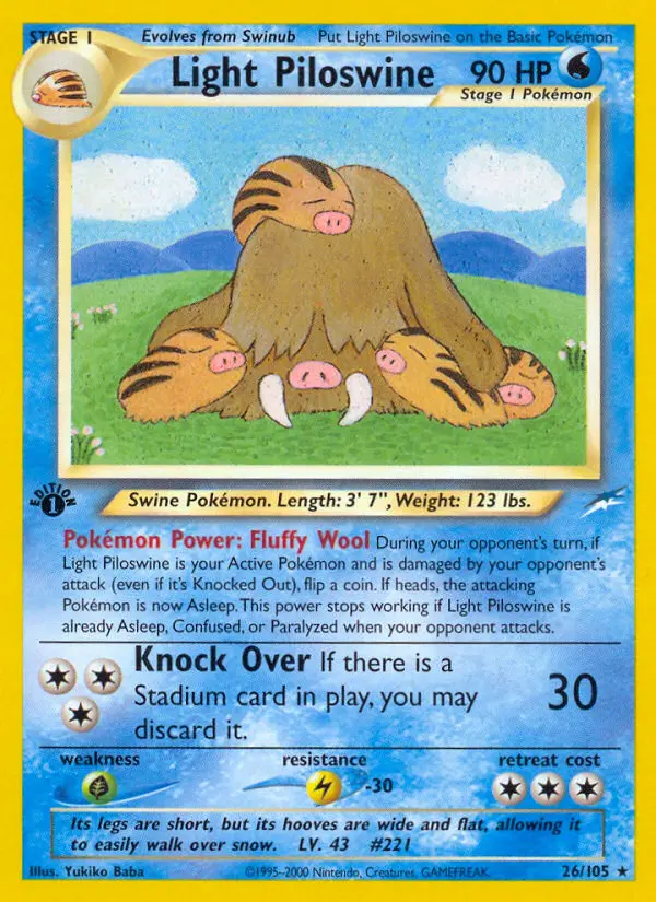 Light Piloswine, Pokémon card