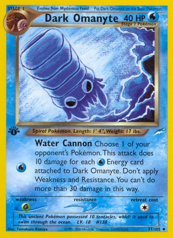 Dark Omanyte, Pokémon card