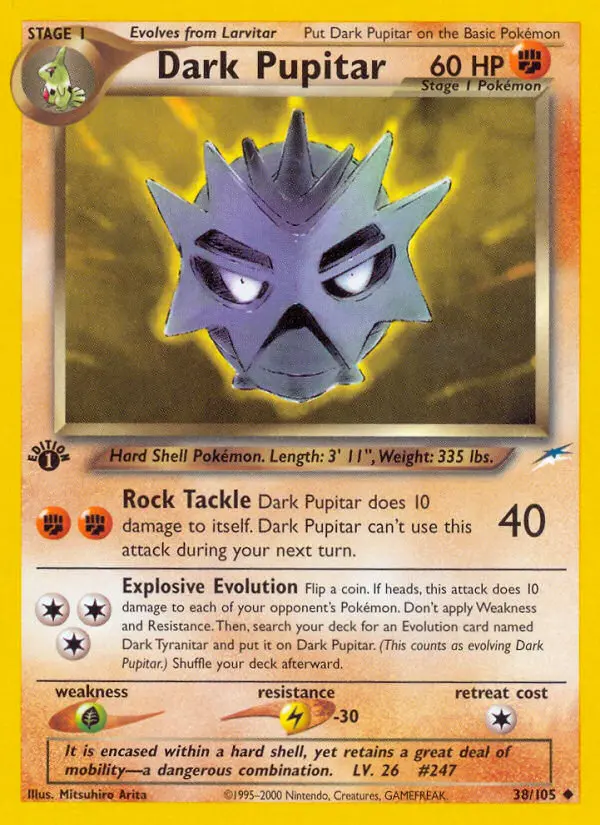 Dark Pupitar, Pokémon card
