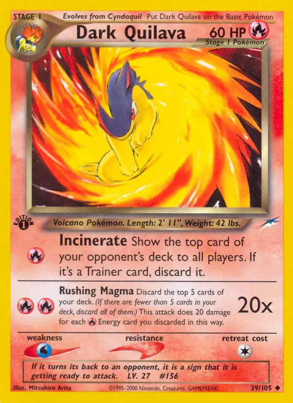 Dark Quilava, Pokémon card