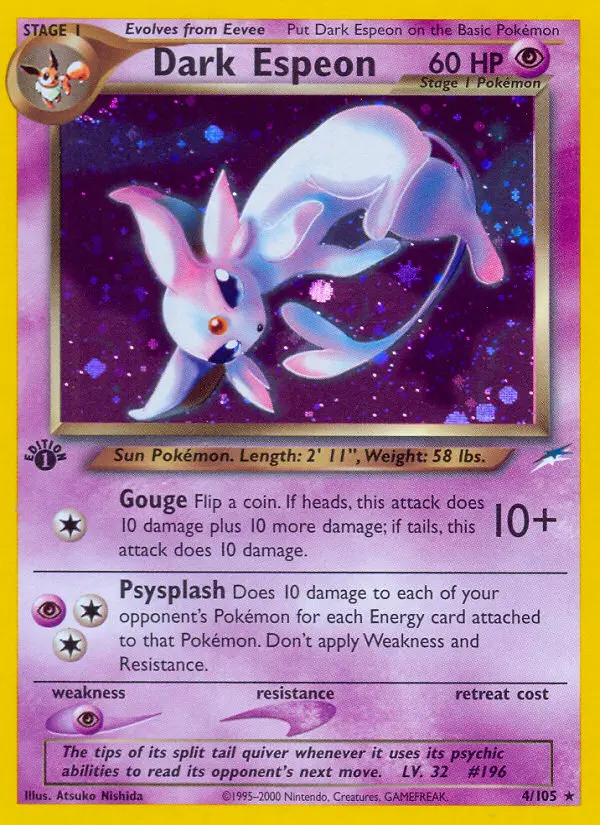 Dark Espeon, Pokémon card