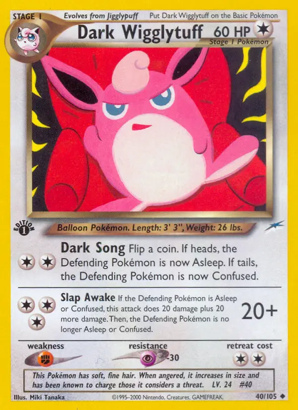 Dark Wigglytuff, Pokémon card