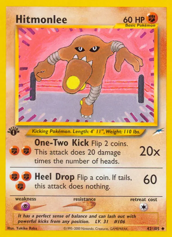 Hitmonlee, Pokémon card