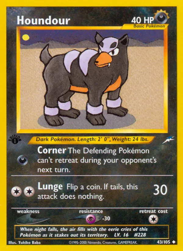 Houndour, Pokémon card