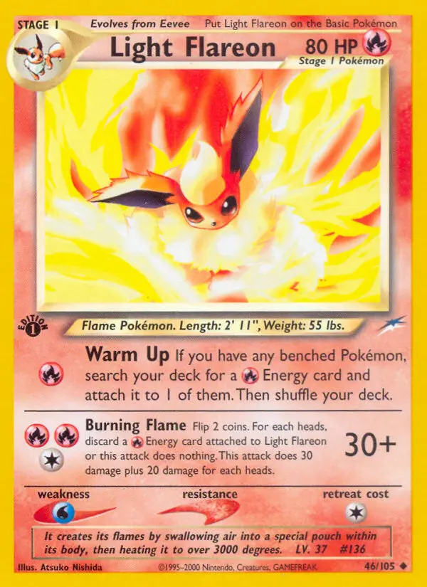 Light Flareon, Pokémon card