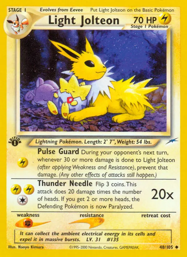 Light Jolteon, Pokémon card