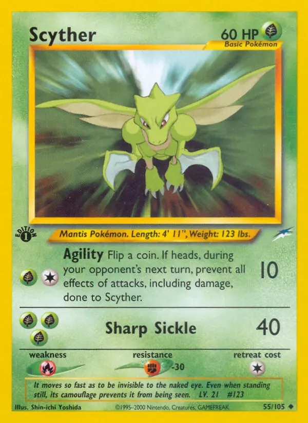Scyther, Pokémon card